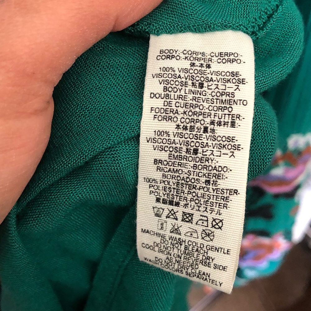 Free People Oxford Green Embroidered Dress - Picture 8 of 8